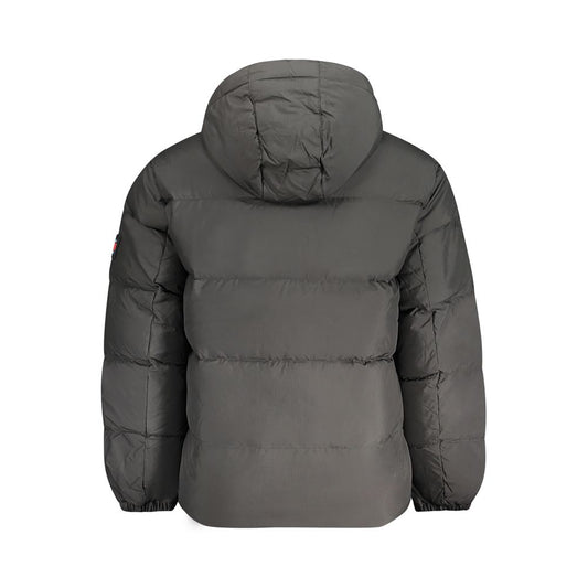 Tommy Hilfiger – Schwarze Herrenjacke aus recyceltem Polyester