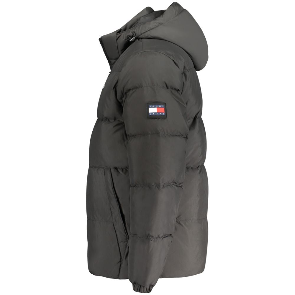 Tommy Hilfiger – Schwarze Herrenjacke aus recyceltem Polyester