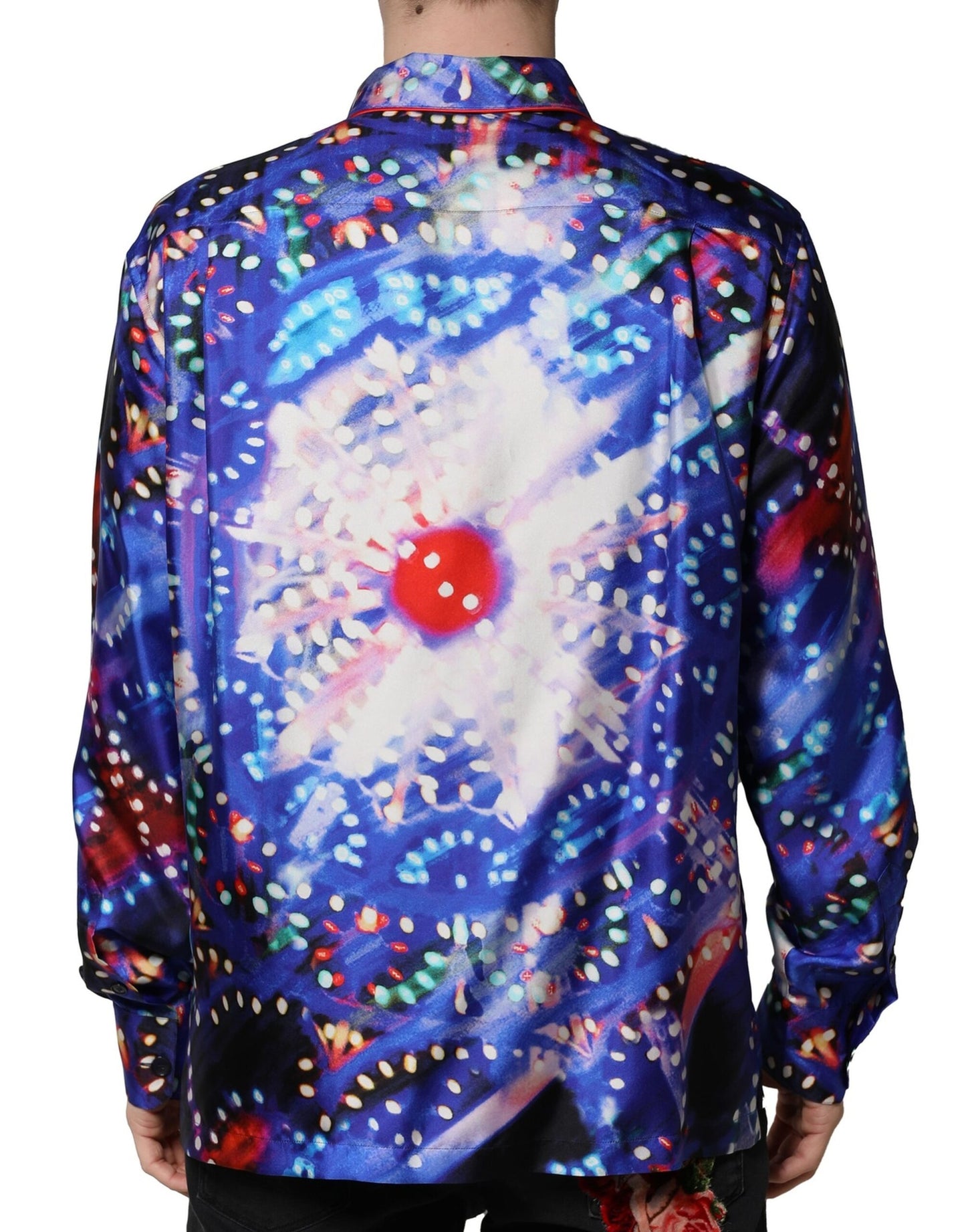 Dolce &amp; Gabbana Mehrfarbig bedrucktes Lounge-Freizeithemd aus Seide