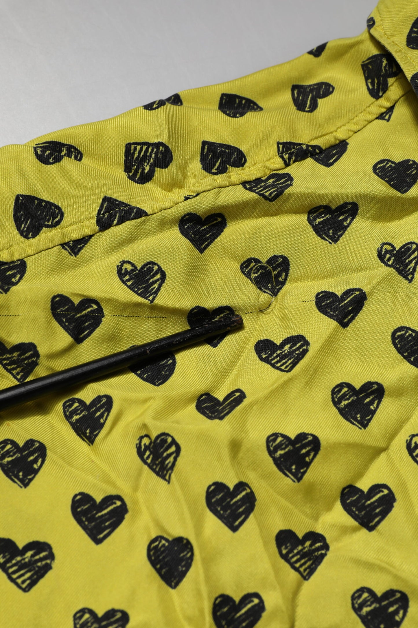 Dolce &amp; Gabbana Gelbes Herz Kurzarm Herren Freizeithemd