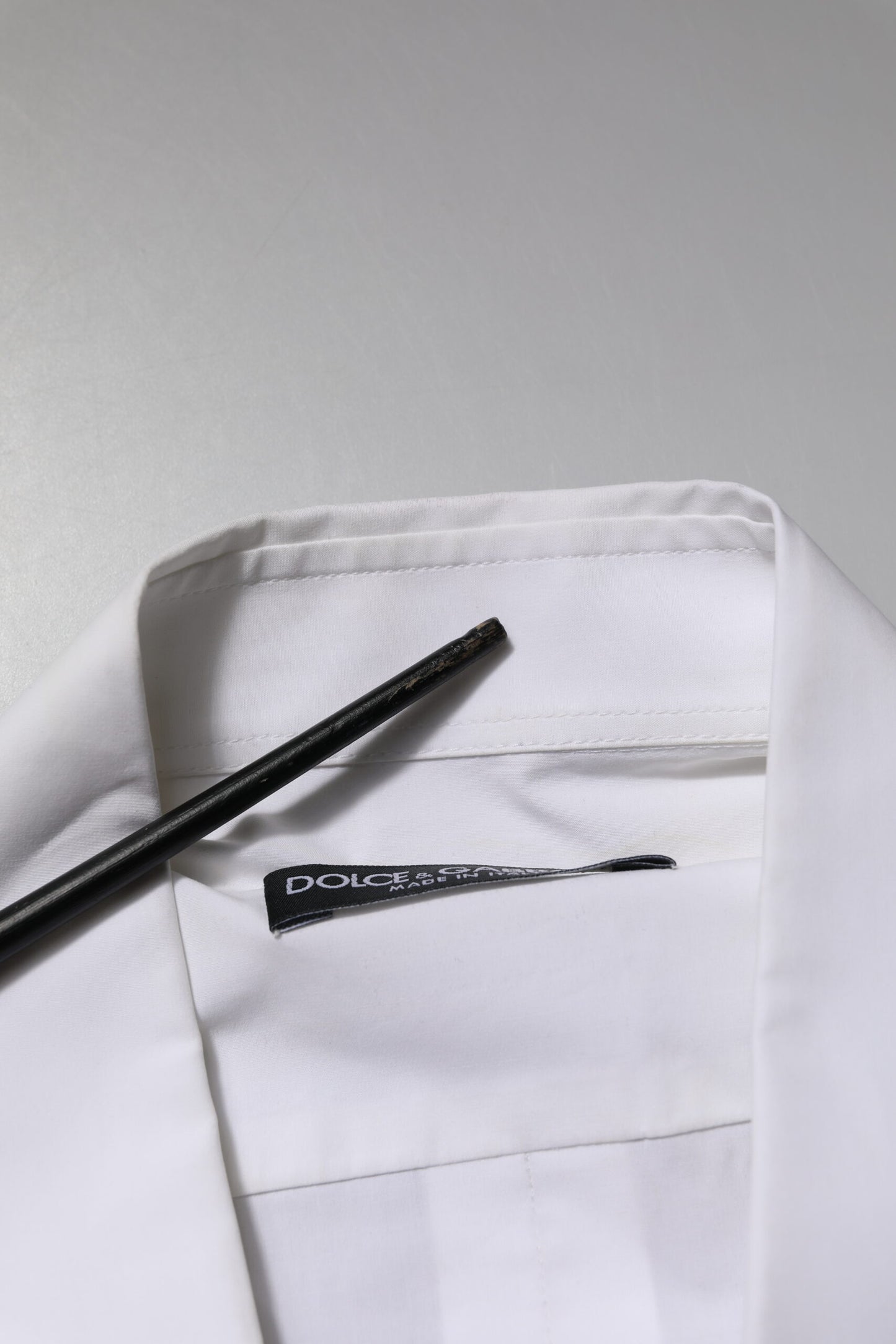 Dolce & Gabbana White Cotton Long Sleeves Dress Formal Shirt