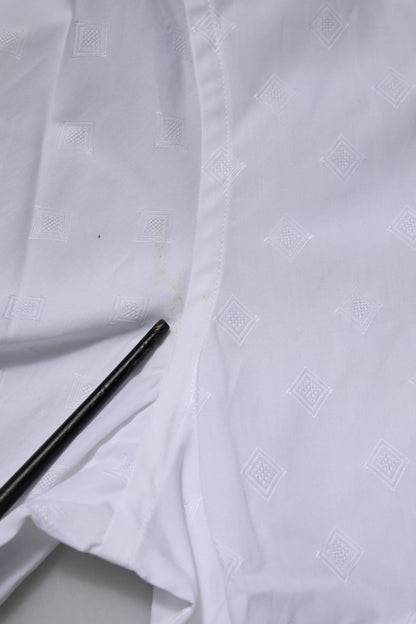 Dolce &amp; Gabbana Weißes Latzhemd aus Baumwollpopeline in GOLD