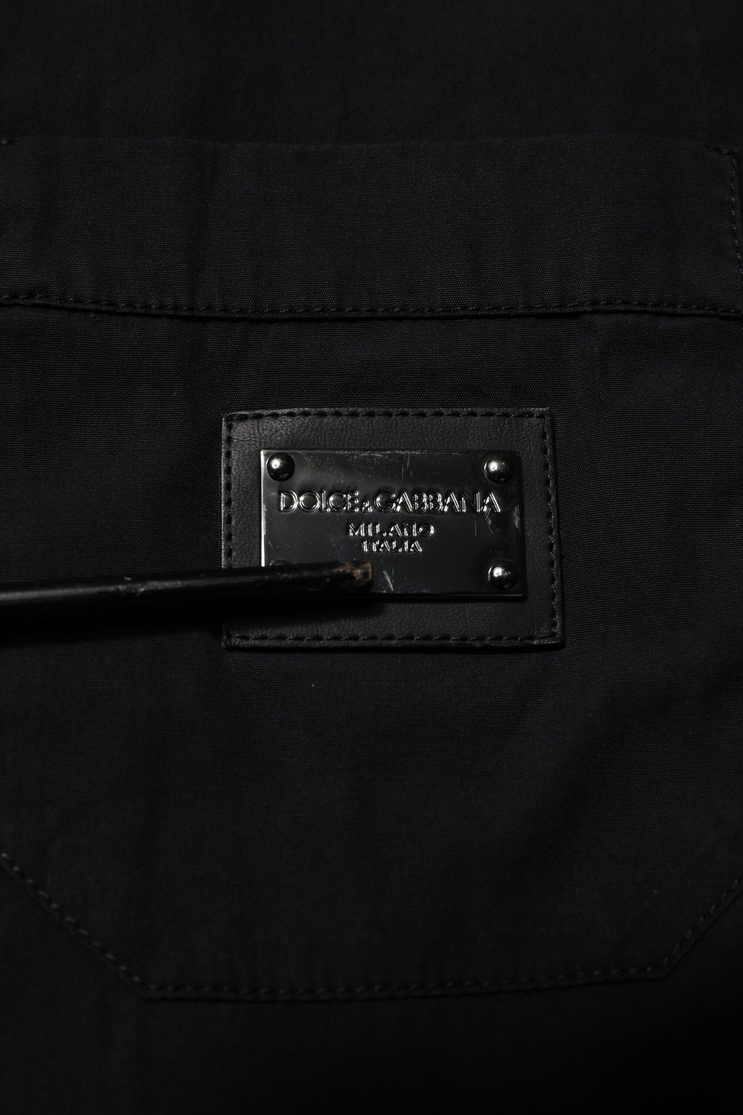 Dolce & Gabbana Black Cotton Short Sleeve Buttoned Casual Shirt