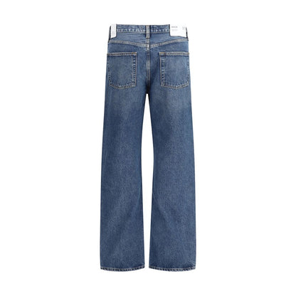 Agolde Blaue Baumwoll-Jeans mit geradem Bein