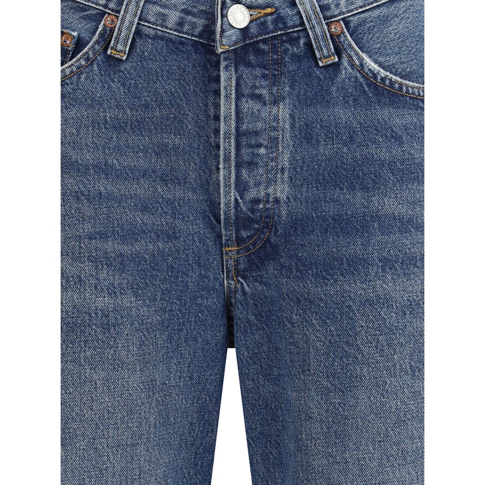 Agolde Blaue Baumwoll-Jeans mit geradem Bein