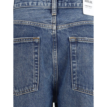 Agolde Blaue Baumwoll-Jeans mit geradem Bein