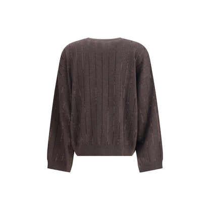 Brunello Cucinelli Brauner Kaschmir-Pullover aus Kaschmir