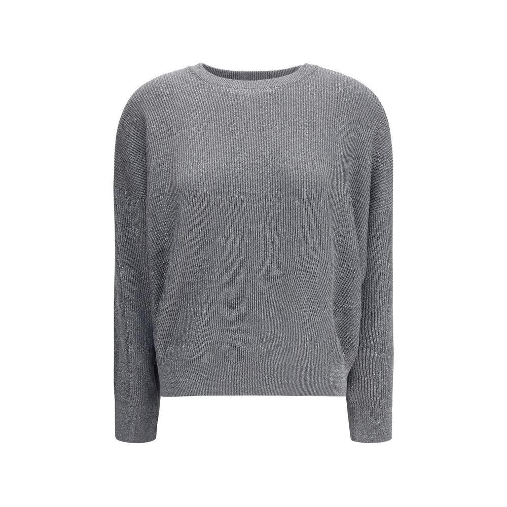 Brunello Cucinelli Graues Baumwoll-Sweatshirt