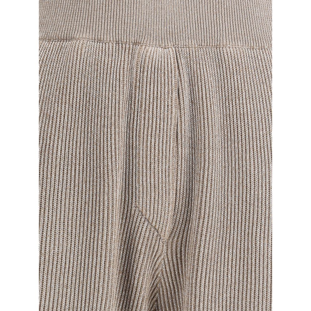 Brunello Cucinelli Goldfarbene Baumwoll-Freizeithose