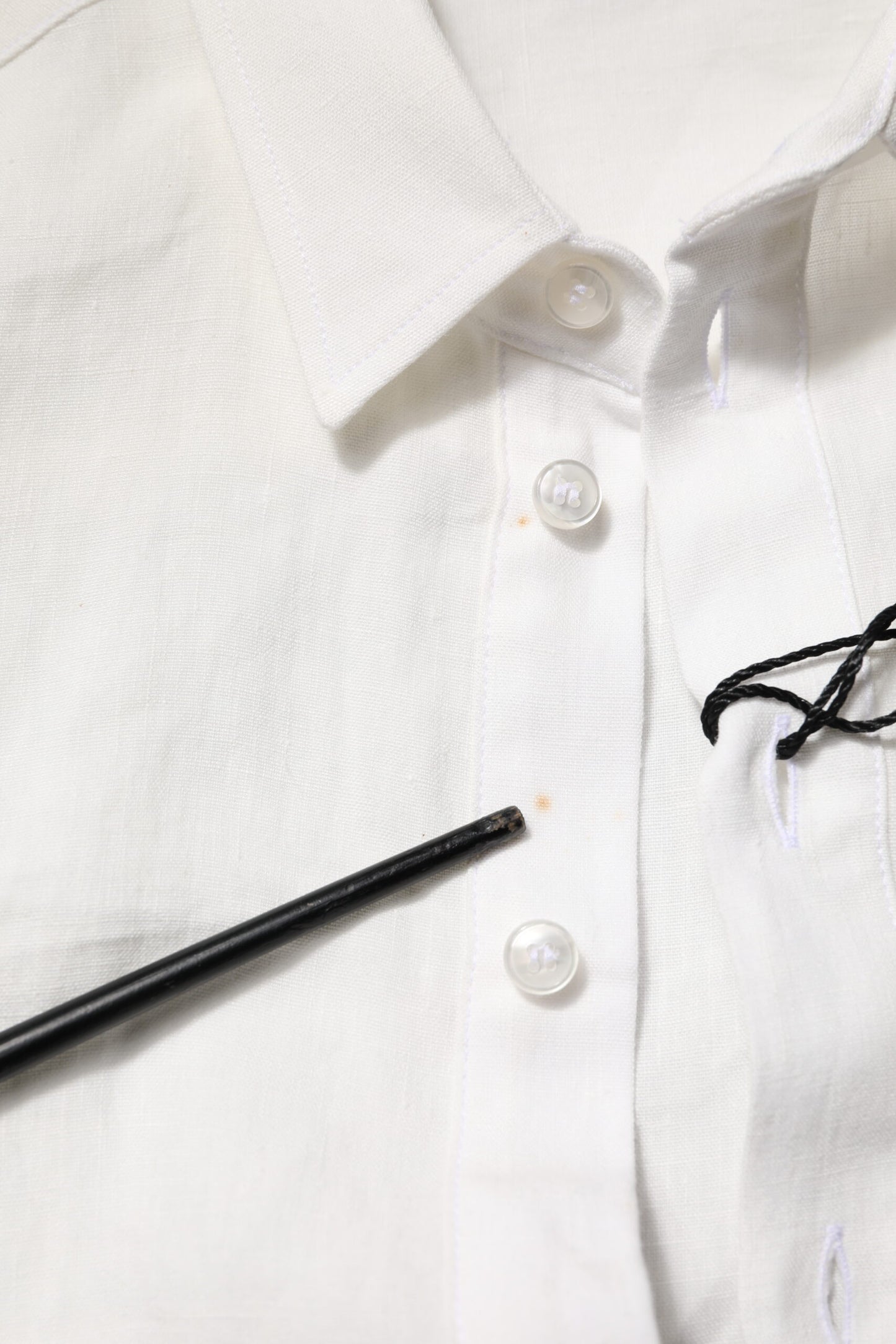 Dolce &amp; Gabbana – Weißes, formelles Hemd mit DG-Kronenverzierung