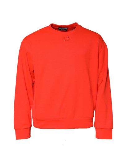 Dolce &amp; Gabbana Orange Polyester DG Logo Sweatshirt Pullover