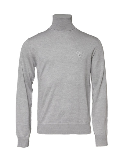 Dolce &amp; Gabbana Grauer Langarm-Rollkragenpullover