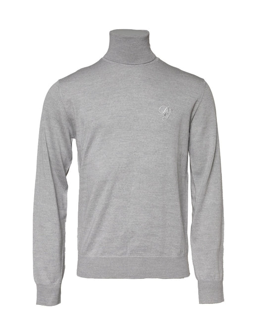 Dolce &amp; Gabbana Grauer Langarm-Rollkragenpullover