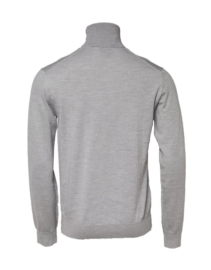 Dolce &amp; Gabbana Grauer Langarm-Rollkragenpullover