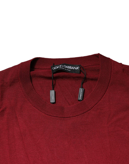 Dolce &amp; Gabbana Kaschmir-Sweatshirt mit Rundhalsausschnitt, kastanienbraun