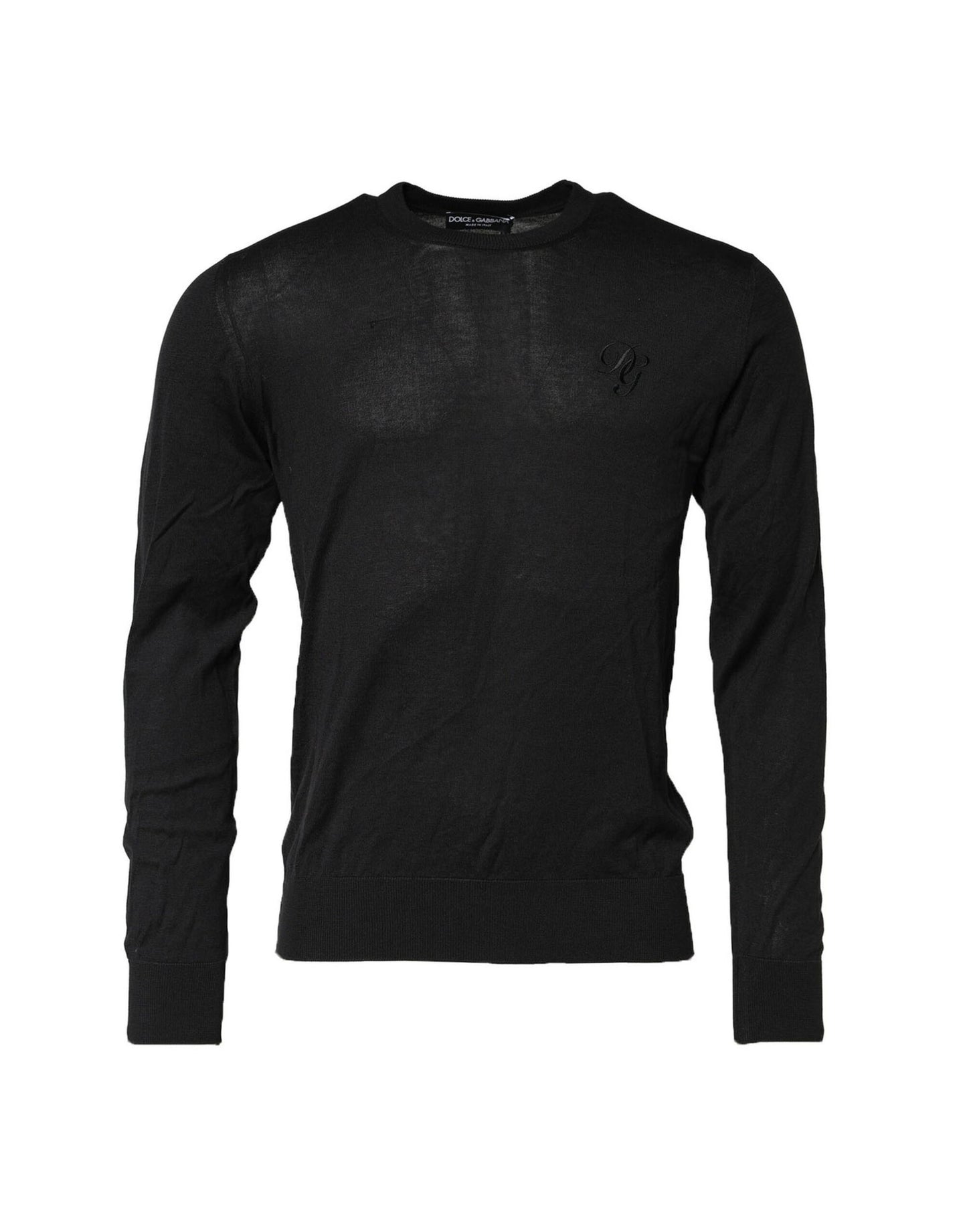 Dolce &amp; Gabbana Dunkelgraues Sweatshirt aus Baumwolle mit DG-Logo