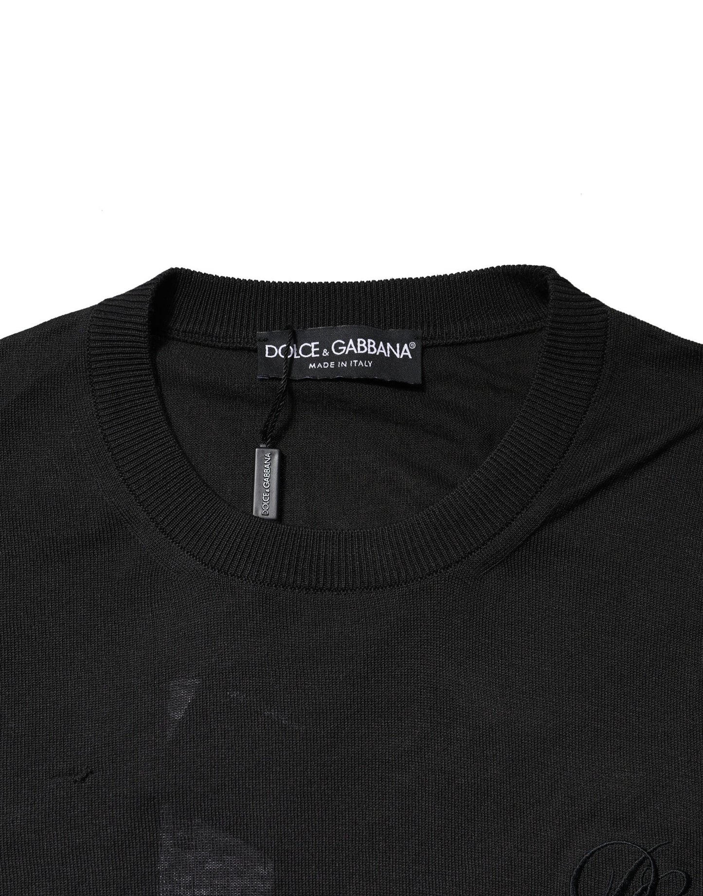 Dolce &amp; Gabbana Dunkelgraues Sweatshirt aus Baumwolle mit DG-Logo