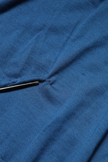 Dolce &amp; Gabbana Blauer Kaschmir-Sweatshirtpullover mit Rundhalsausschnitt