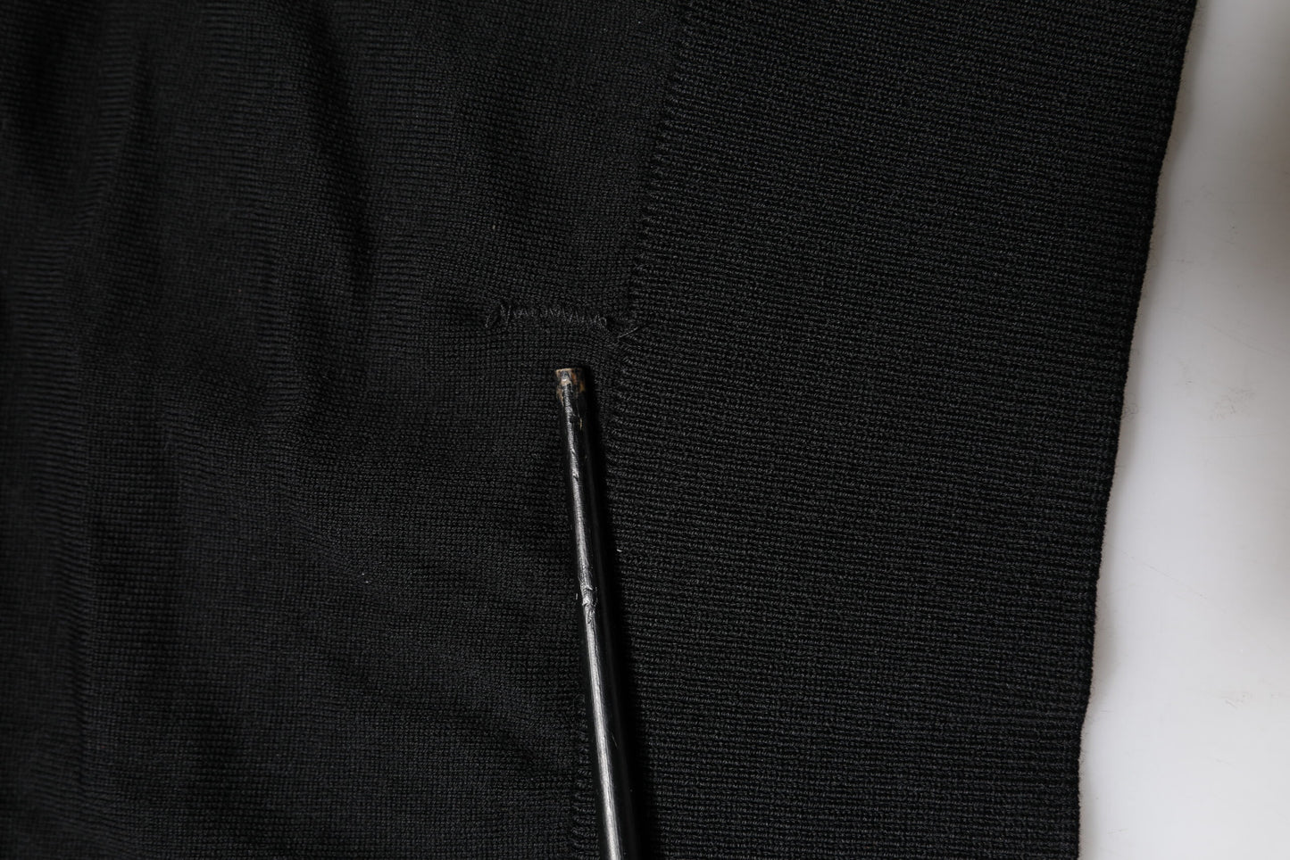 Dolce &amp; Gabbana – Schwarzer Pullover mit Rundhalsausschnitt und langen Ärmeln