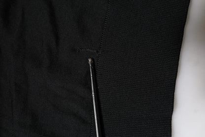 Dolce &amp; Gabbana – Schwarzer Pullover mit Rundhalsausschnitt und langen Ärmeln