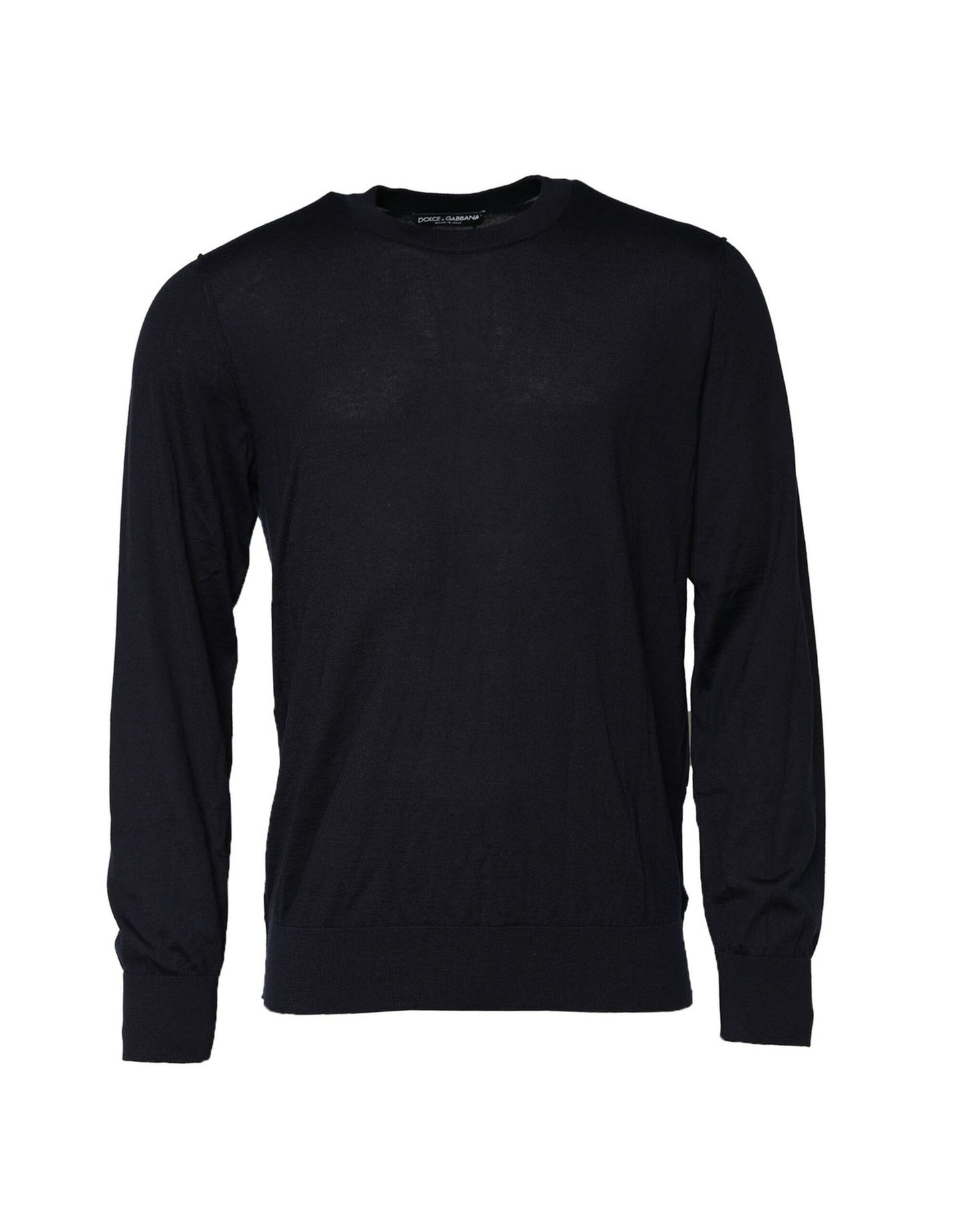 Dolce &amp; Gabbana – Schwarzes Kaschmir-Sweatshirt mit Rundhalsausschnitt