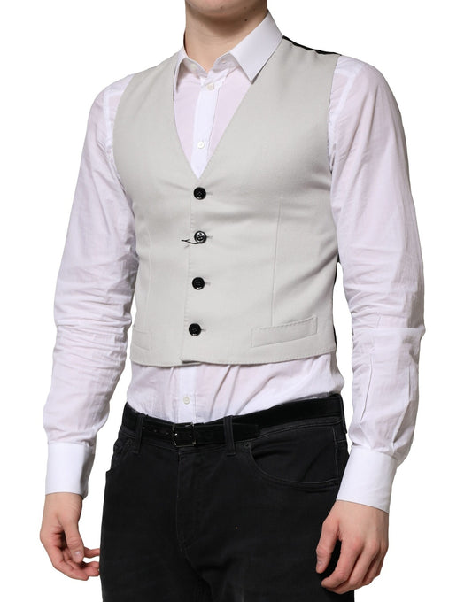 Dolce &amp; Gabbana Graue Wollweste für formelle Herren