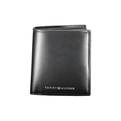 Tommy Hilfiger – Schwarze Lederbrieftasche für Herren