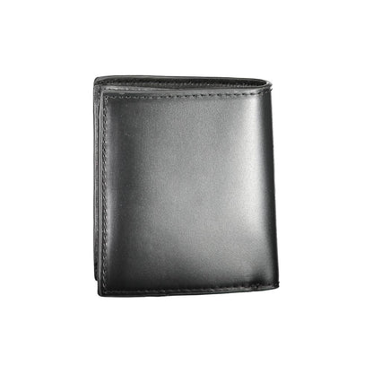 Tommy Hilfiger – Schwarze Lederbrieftasche für Herren