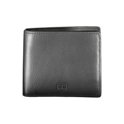 Tommy Hilfiger – Schwarze Lederbrieftasche für Herren
