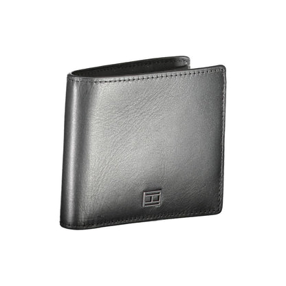 Tommy Hilfiger – Schwarze Lederbrieftasche für Herren