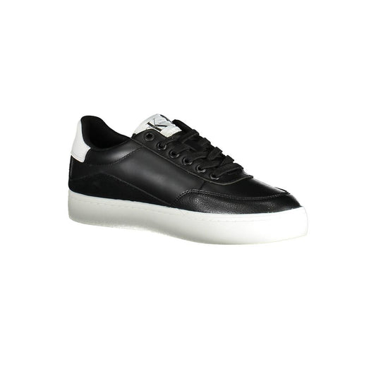 Calvin Klein Damen-Sneaker aus schwarzem Leder