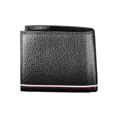 Tommy Hilfiger – Schwarze Lederbrieftasche für Herren