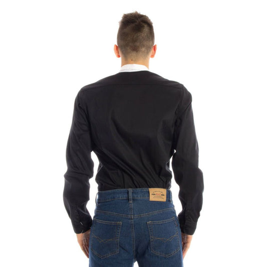 Schwarzes Baumwollhemd Papete