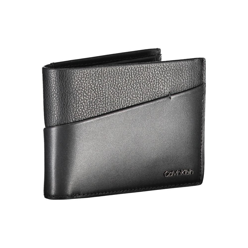 Calvin Klein – Elegante, zweifach faltbare Herrenbrieftasche aus Leder