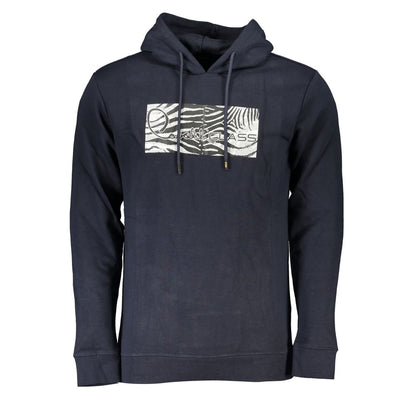 Cavalli Class Blauer Baumwollpullover für Herren