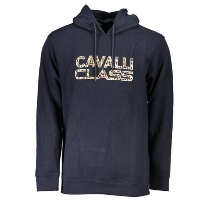 Cavalli Class Blauer Baumwollpullover für Herren