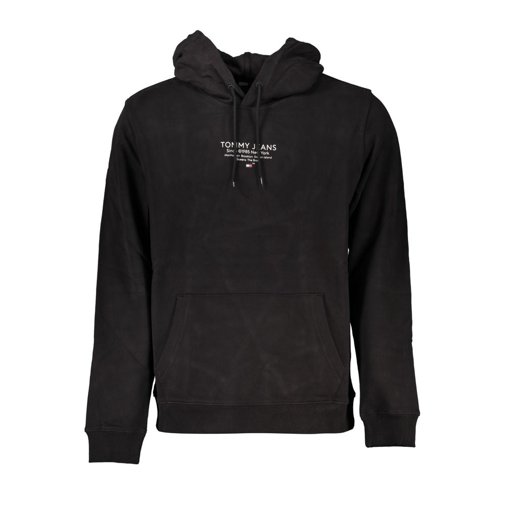 Tommy Hilfiger Schwarzer Baumwollpullover für Herren mit Kapuze