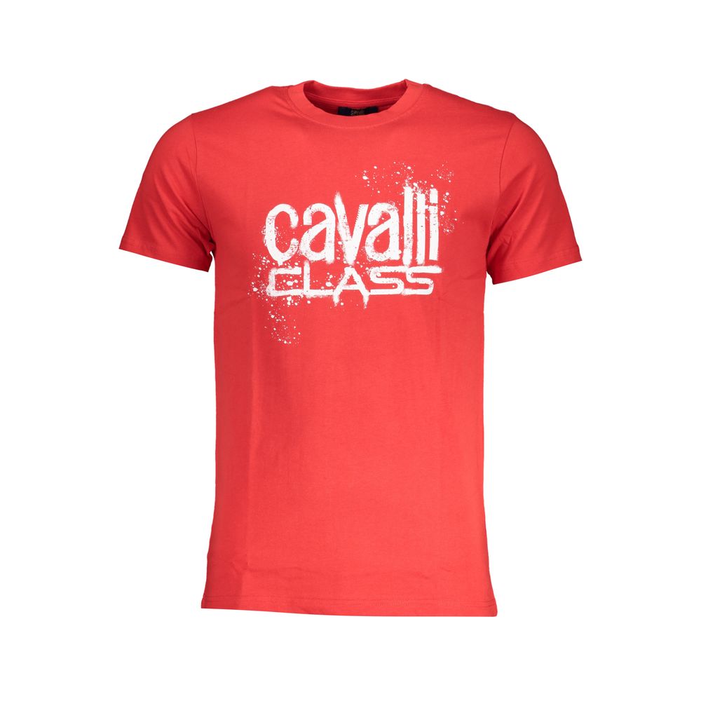 Rotes Baumwoll-T-Shirt der Cavalli-Klasse