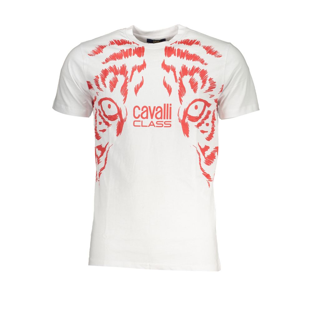 Weißes Baumwoll-T-Shirt der Cavalli Class