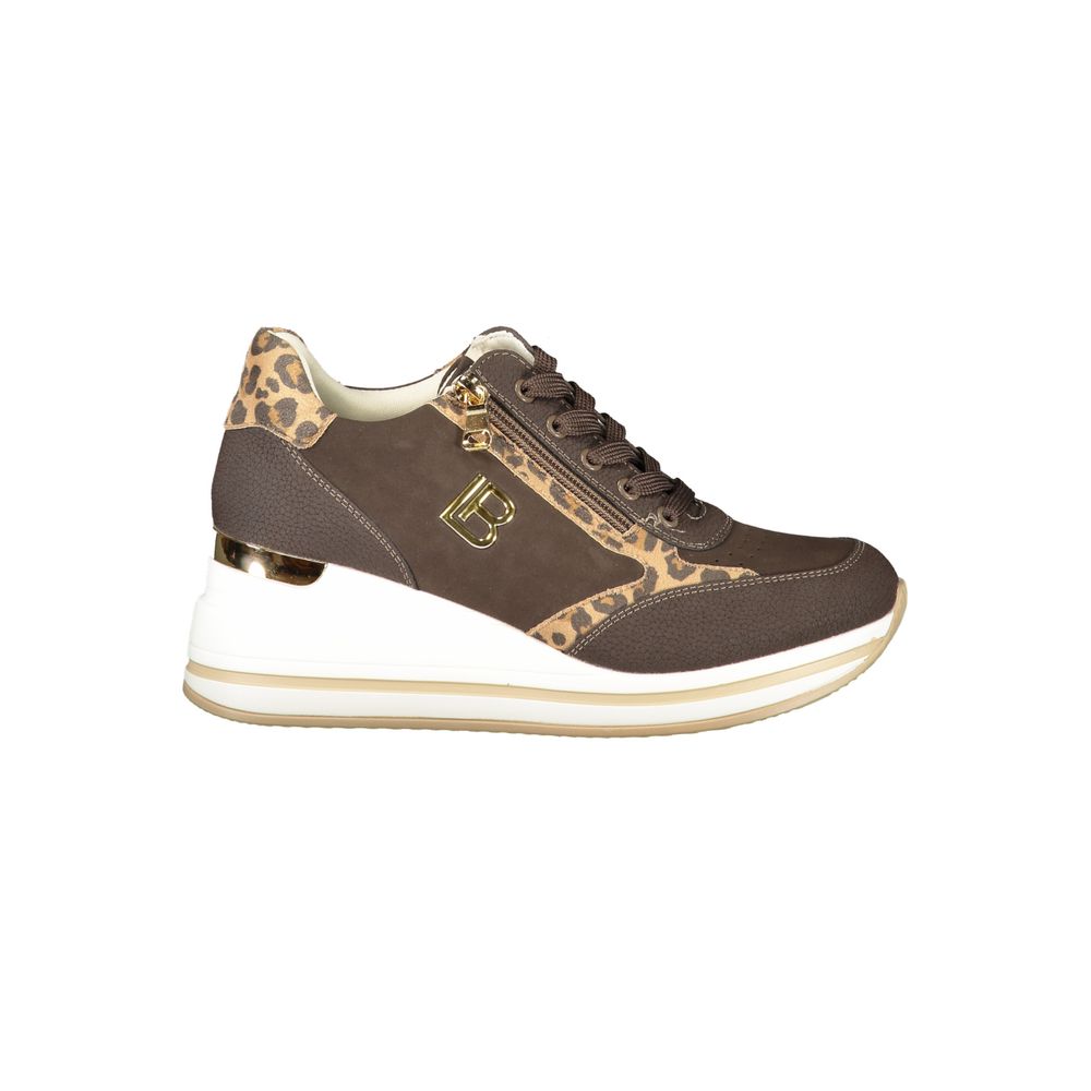 Laura Biagiotti Braune Polyester-Damen-Sneaker