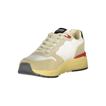 Blauer Beige Polyester Herren Sneaker