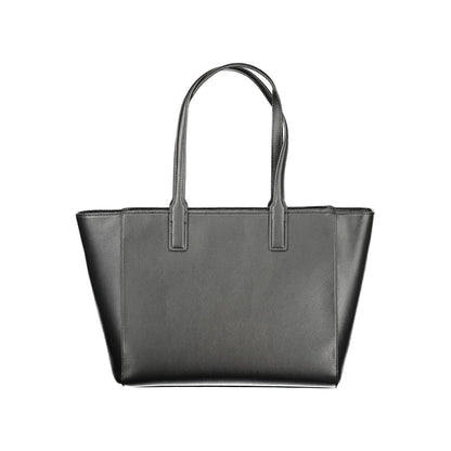 Tommy Hilfiger – Schwarze Handtasche aus recyceltem Polyester für Damen
