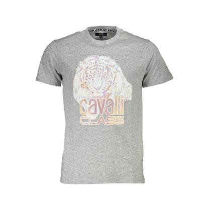 Cavalli Class Braunes Herren-T-Shirt aus Baumwolle