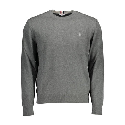US POLO ASSN. Grauer Baumwollpullover für Herren