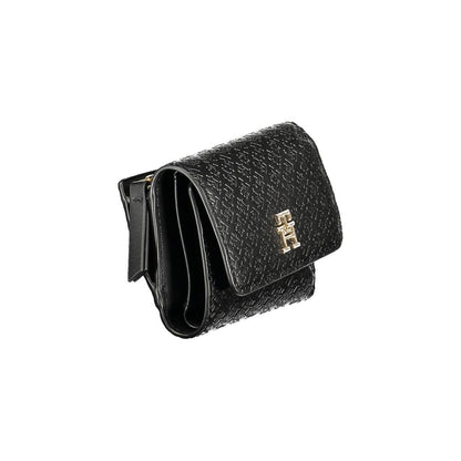 Tommy Hilfiger – Schwarze Polyethylen-Geldbörse für Damen