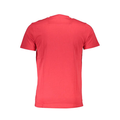 Cavalli Class Rotes Herren-T-Shirt aus Baumwolle