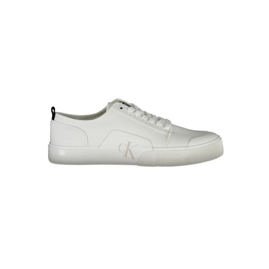 Calvin Klein Herren Sneaker aus weißer Baumwolle