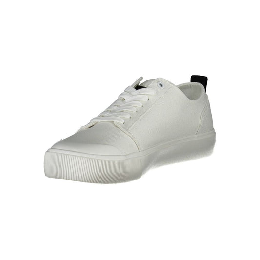 Calvin Klein Herren Sneaker aus weißer Baumwolle