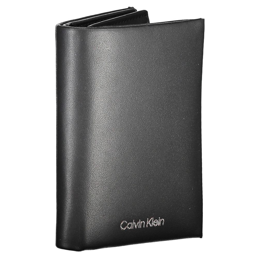 Calvin Klein Herren-Geldbörse aus schwarzem Leder