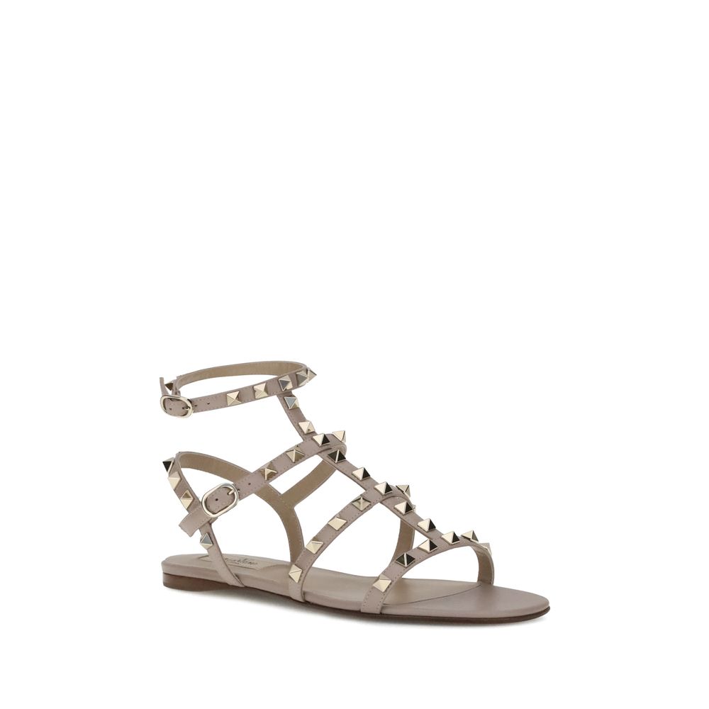 Valentino Garavani Sandalen aus grauem Kalbsleder (Bos Taurus)